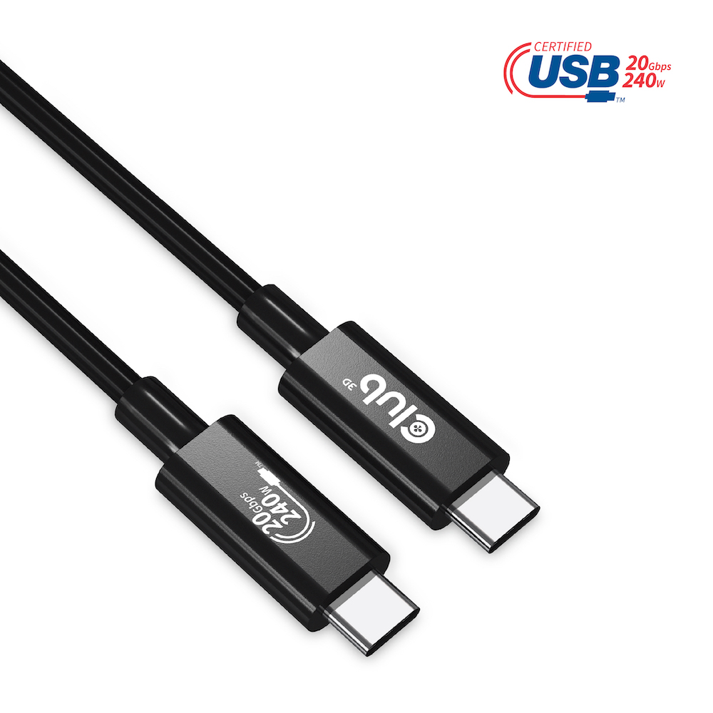 Club3D Kabel USB 4 Typ C PD 240W / 4K / 20Gbps 2m St/St retail