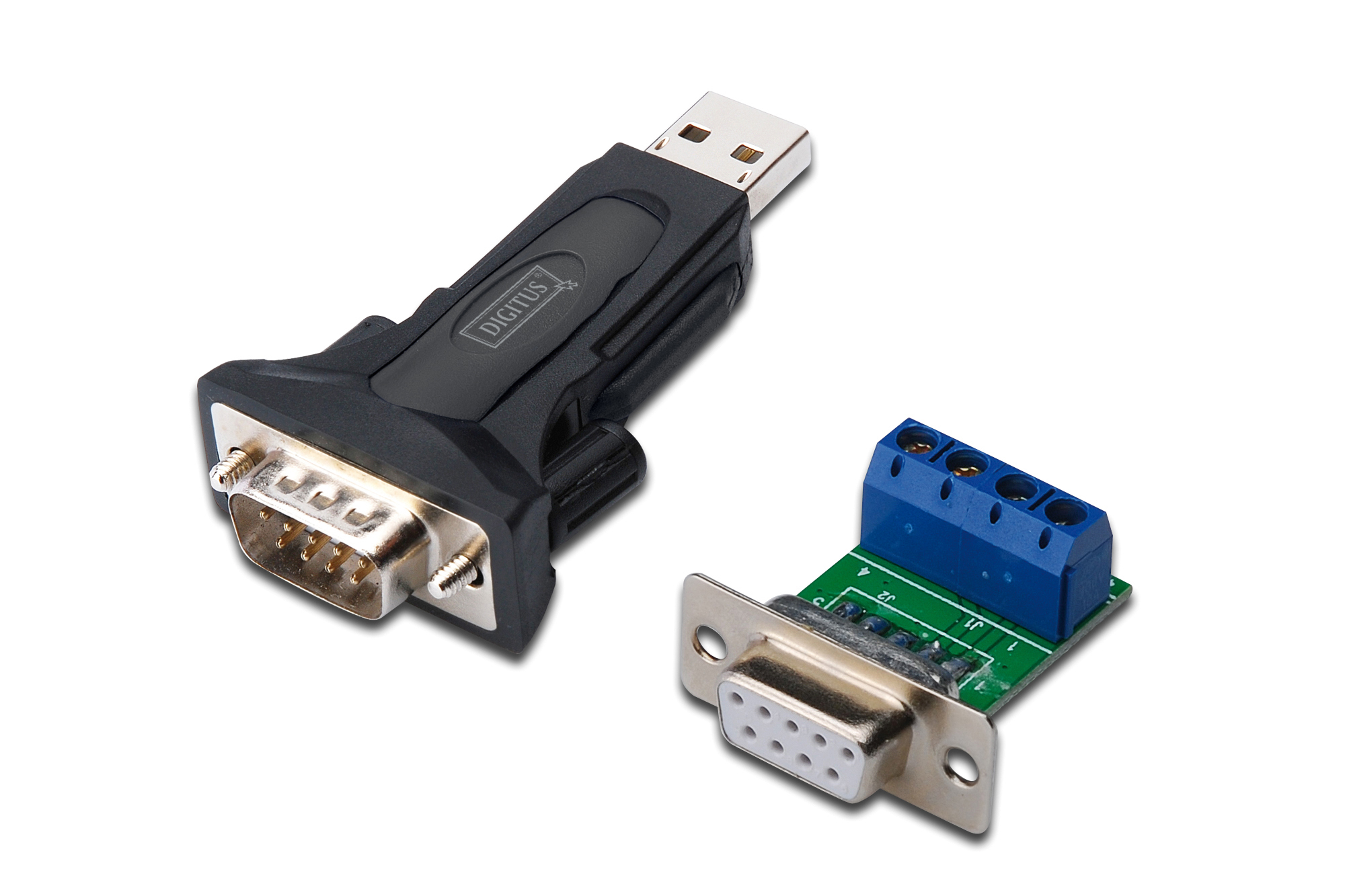 DIGITUS Adapter USB2.0 -> Seriell RS485 St/St + 0.8m Kab.