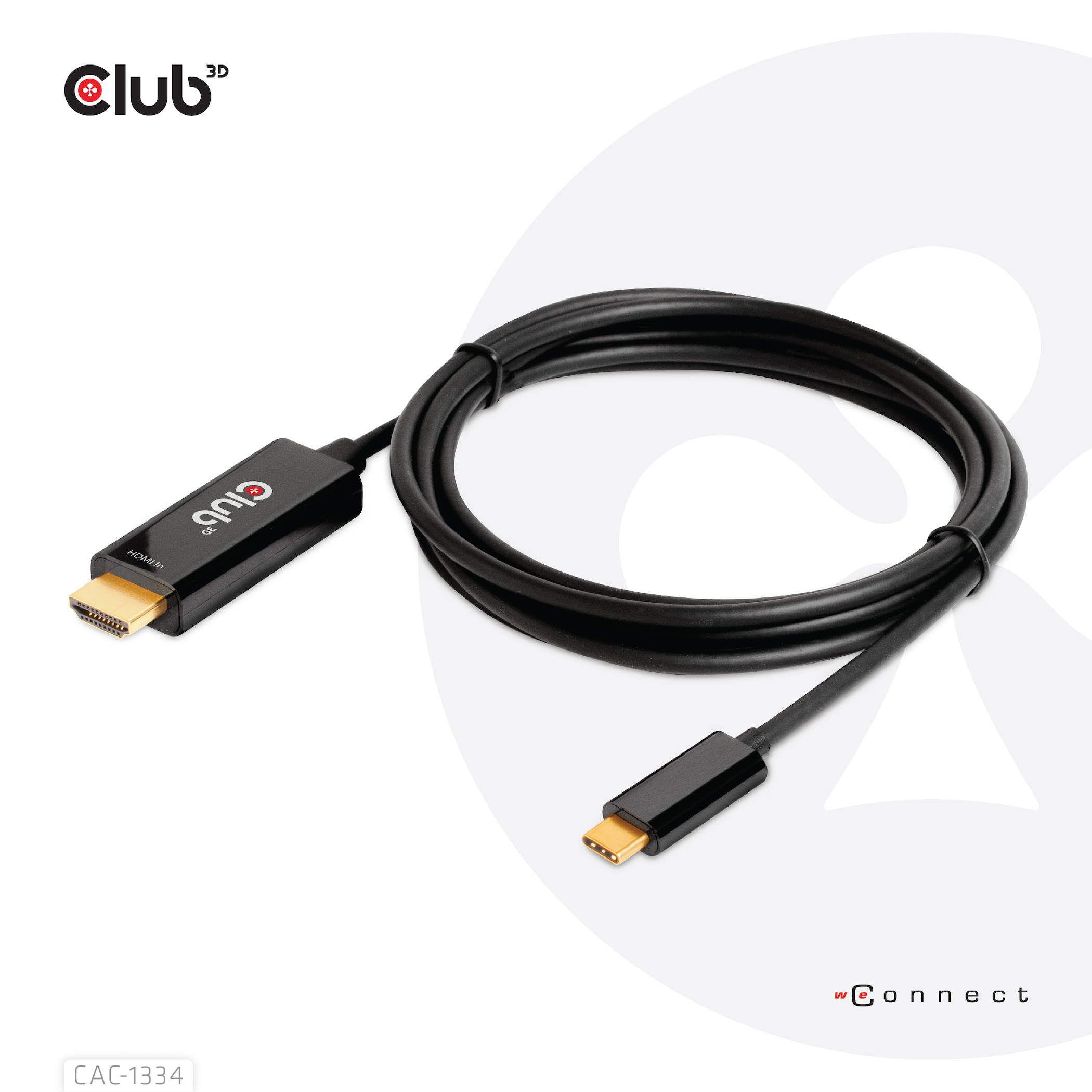 Club3D HDMI-Kabel A -> USB-C aktiv 4K60Hz 1,8m retail