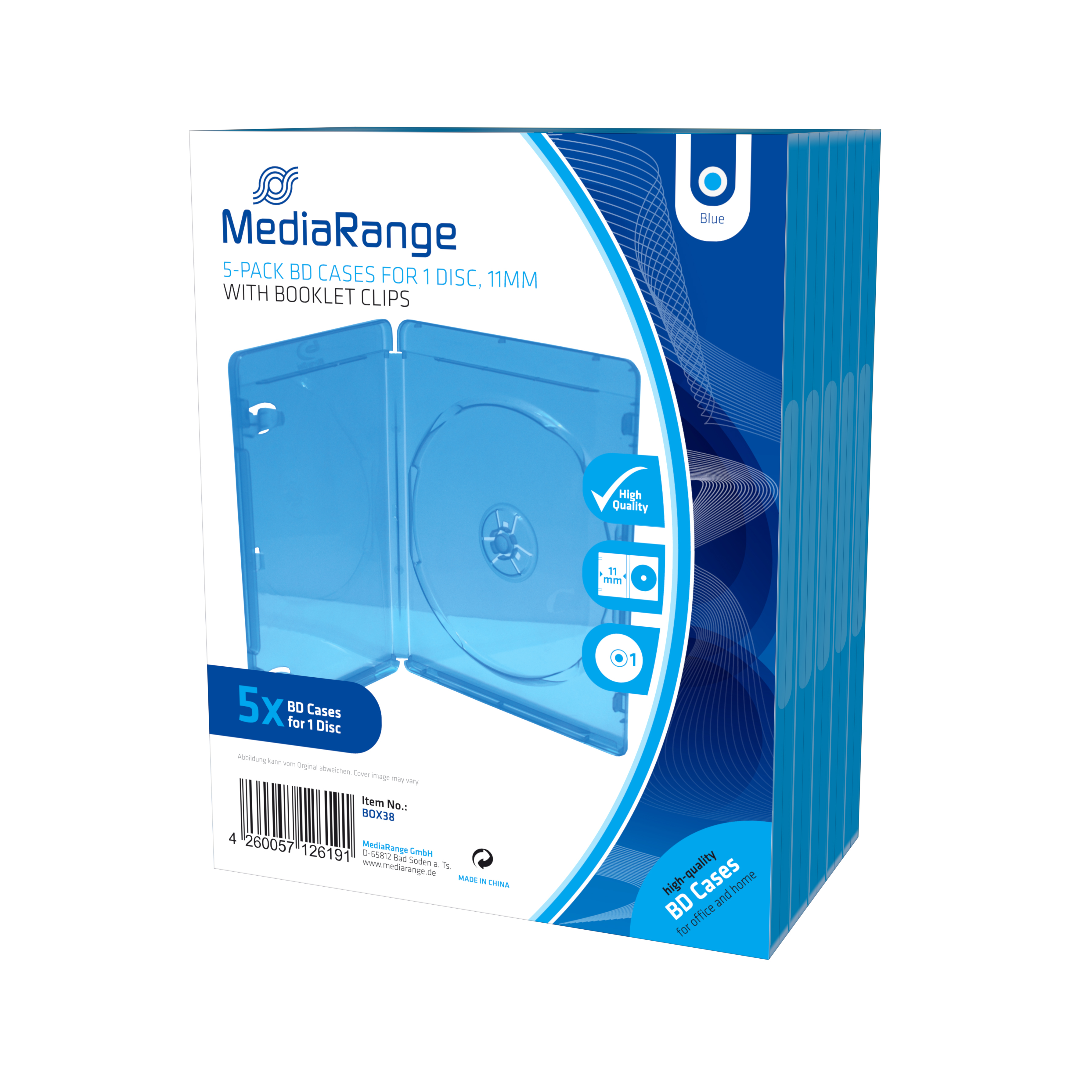 MediaRange Bluray Case 5pcs Single retail