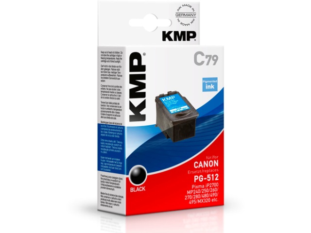KMP Patrone Canon PG512 black 420 S. C79 refilled