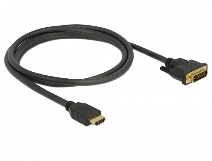 DELOCK Kabel HDMI > DVI 24+1 bidirektional 1.50m schwarz