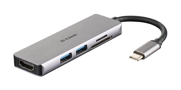 D-Link DUB-M530 5-in-1 USB-C Hub mit HDMI/Kartenleser/uvm retail