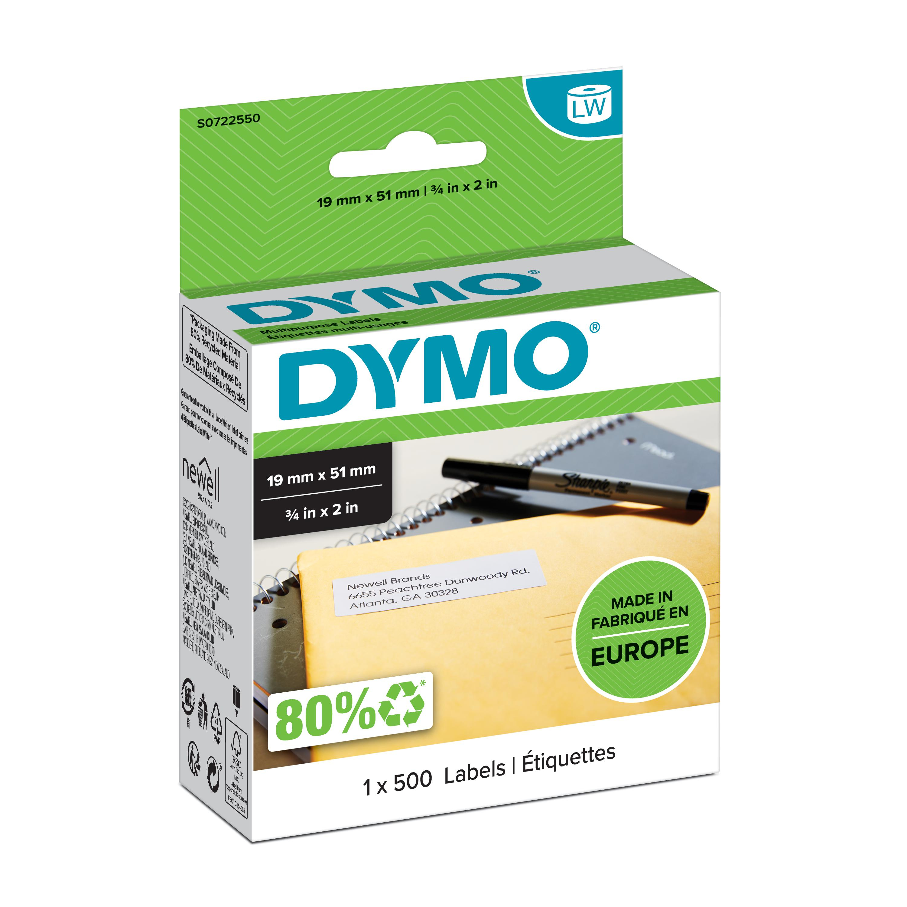 DYMO LW-Vielzwecketiketten 19x 51mm 500St/Rolle