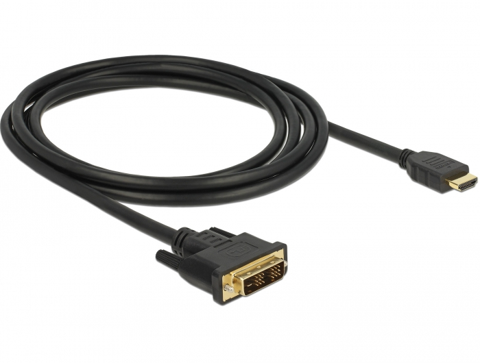 DELOCK Kabel DVI 18+1 -> HDMI-A St 2.00m schwarz