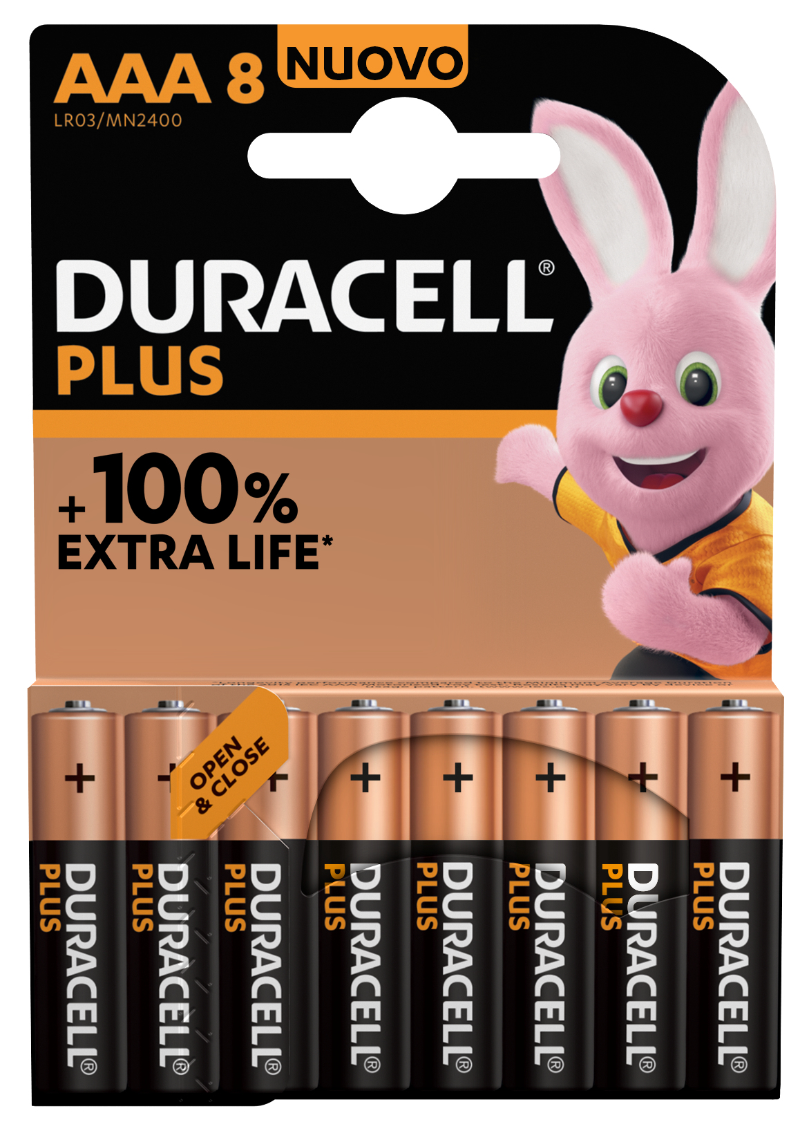 Duracell Batterie Plus NEW -AAA (MN2400/LR03) Micro 8St.