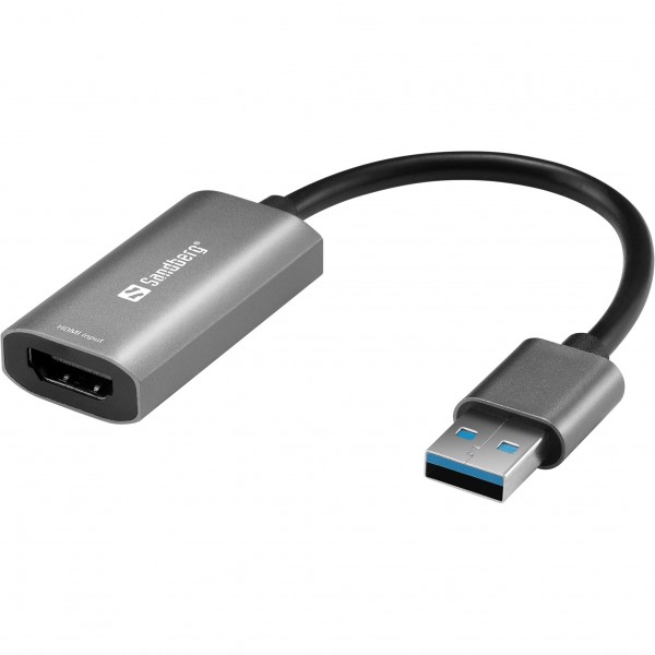 Adapter USB > HDMI (ST-BU) Capture Link 4K Sandberg Grey
