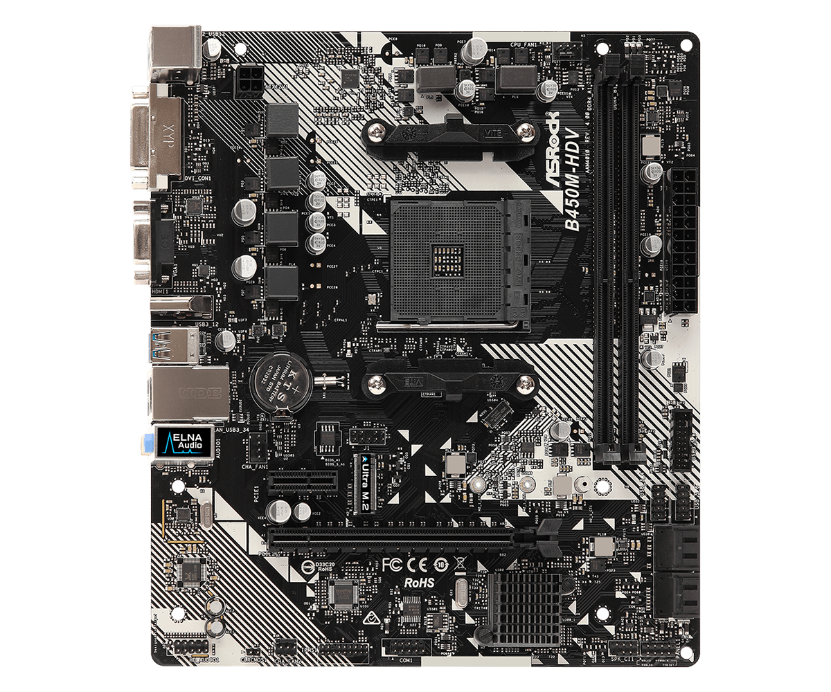 MB ASRock B450M-HDV R4.0 AM4 M-ATX D-Sub/HDMI/DVI DDR4 retail