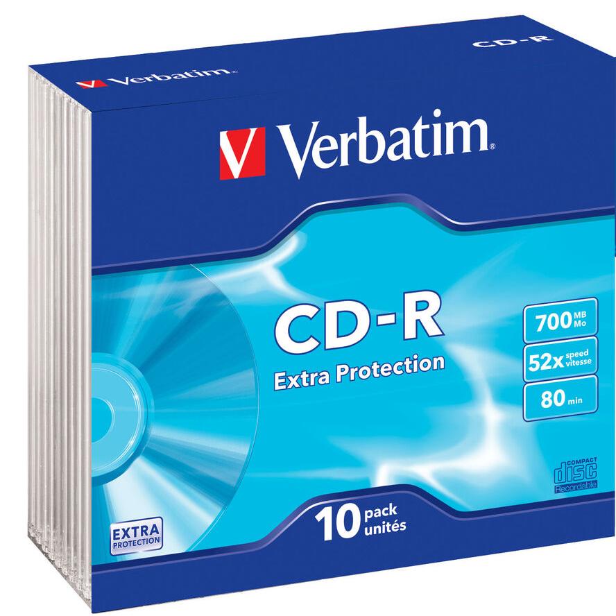CD-R Verbatim 700MB 10pcs Pack 52x SlimCase