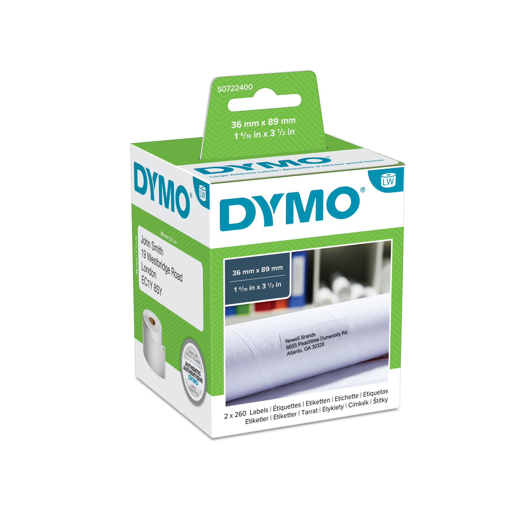 DYMO LW-Adressetiketten 36x 89mm 2Rl 260St/Rolle