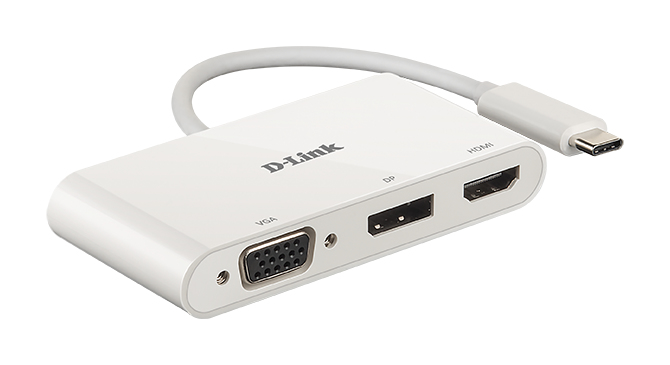 D-Link DUB-V310 3-in-1 USB-C Video Adapter (VGA, HDMI & DP) retail
