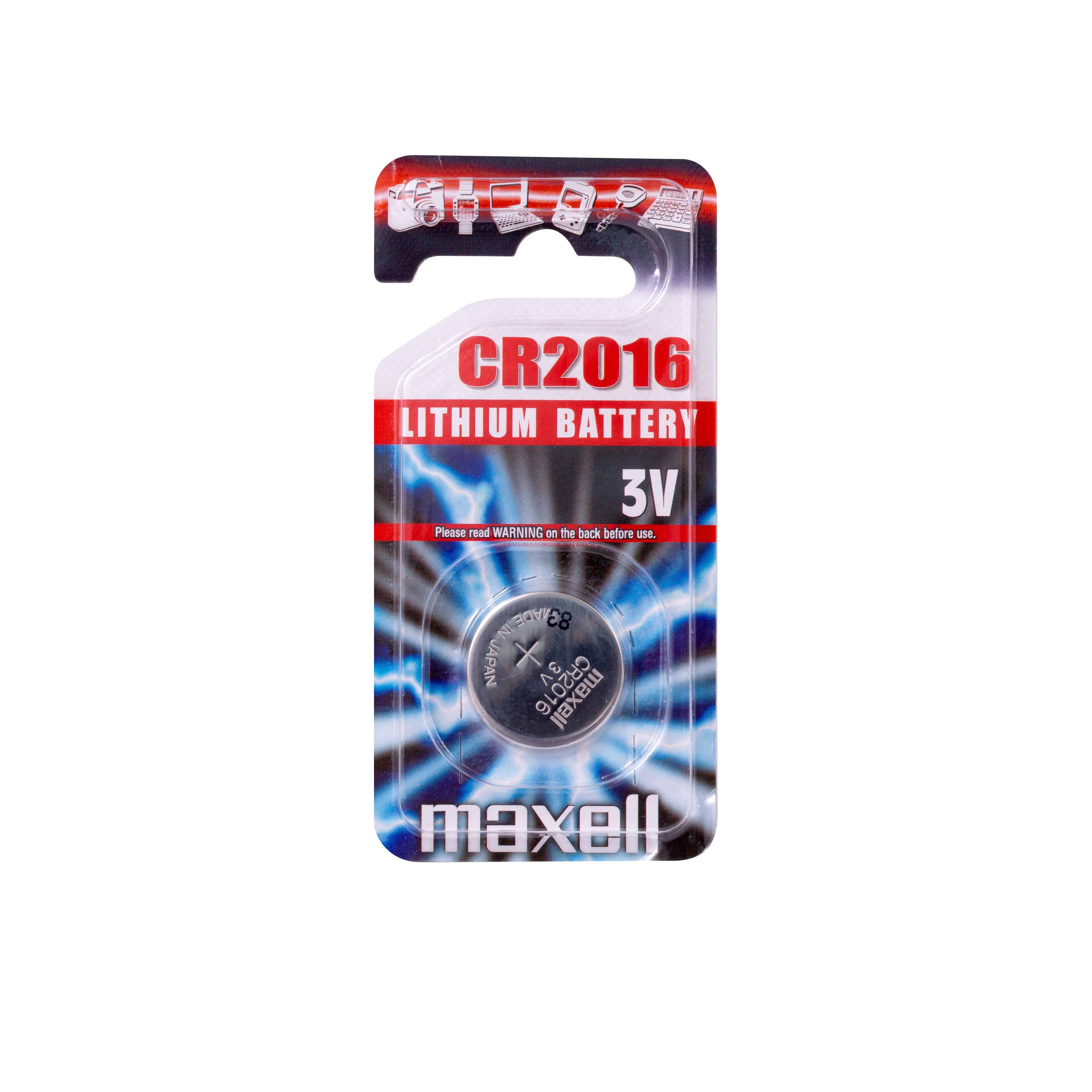 Maxell Batterie Knopfzelle CR2016 3V 90mAh Lithium 1St.