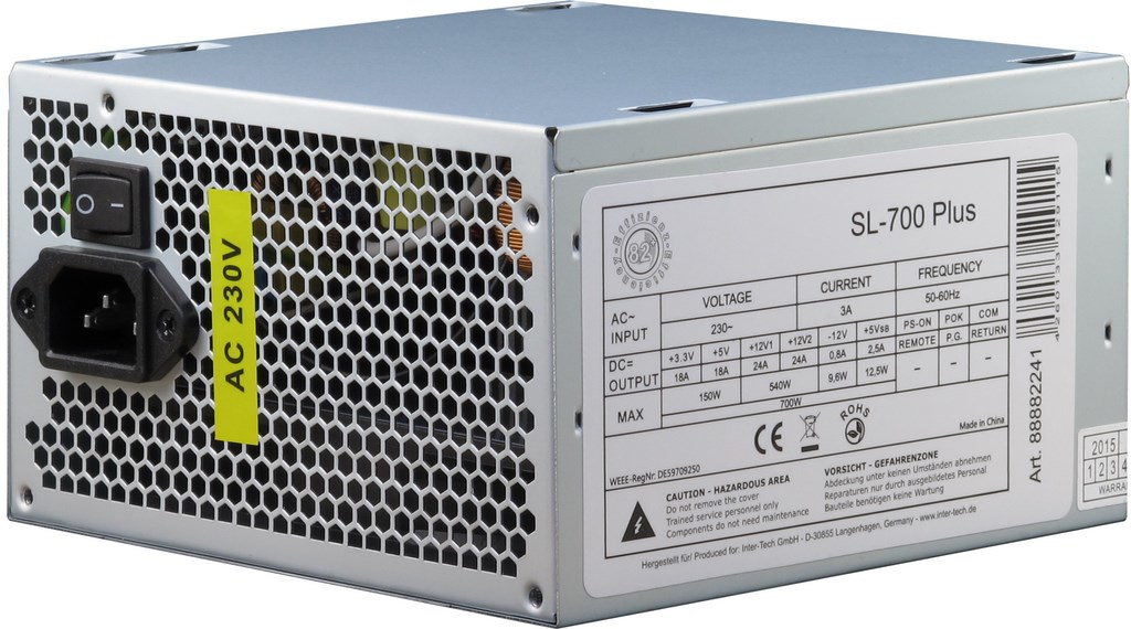Inter-Tech Netzteil 700W SL-700 Plus 1x PCI-E