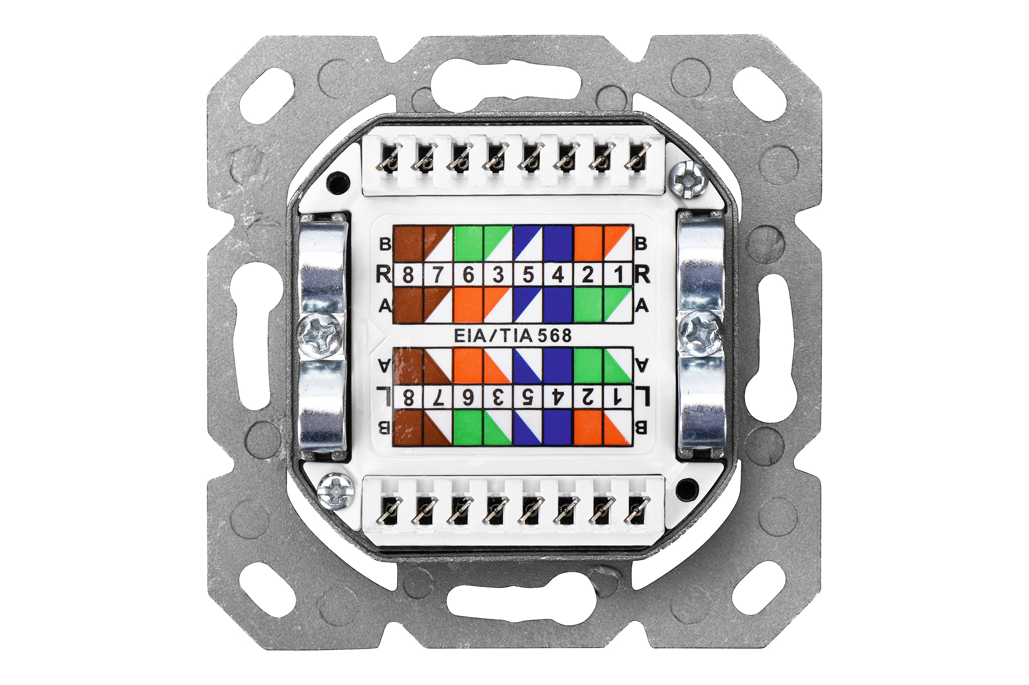 DIGITUS RJ45Dose Cat6 2xRJ45 geschirmt Aufputz Signalweiß