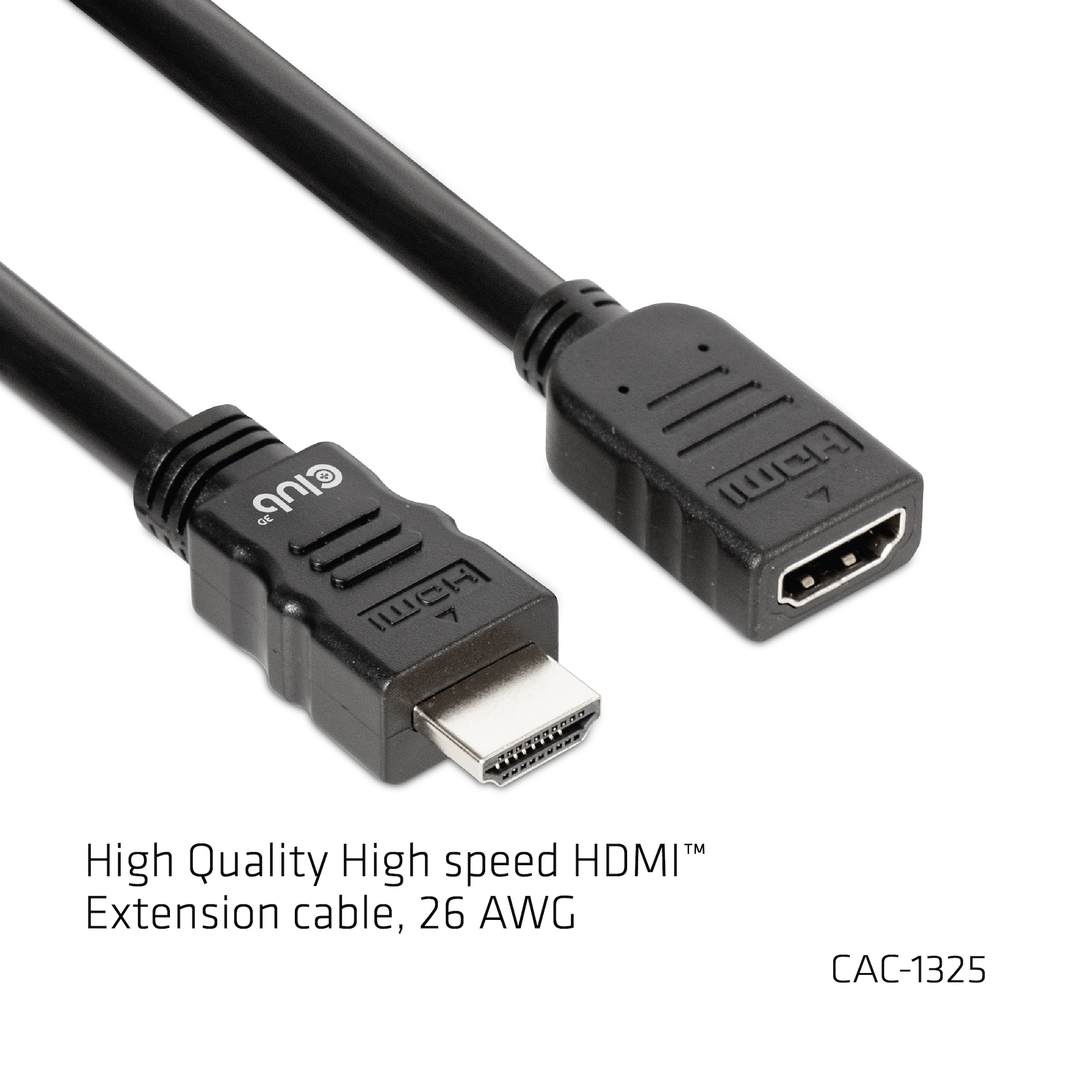 Club3D HDMI-Kabel 2.0 UHD-Verlängerungskabel 5 Meter St/Bu retail