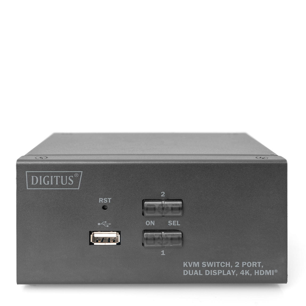 DIGITUS KVM Switch, 2-Port, Dual-Display. 4K, HDMI