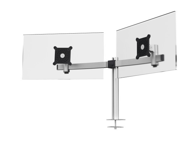 DURABLE Monitorhalterung für 2 Monitore Tischdurchf Silber
