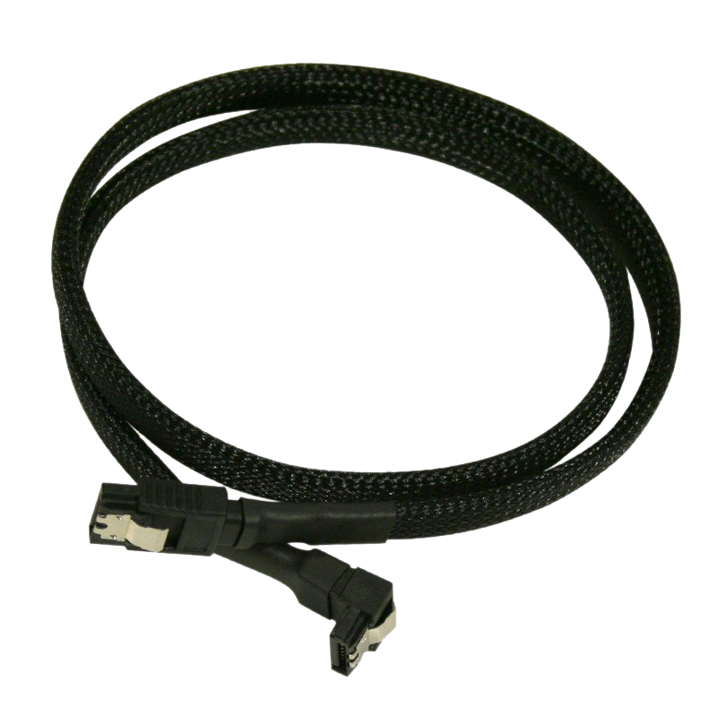 Kabel Nanoxia SATA 6Gb/s Kabel abgewinkelt 45 cm, schwarz