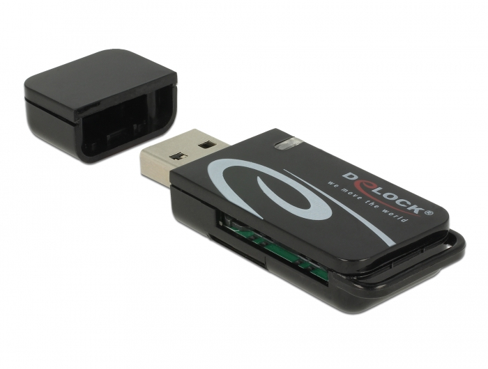 DELOCK Mini USB 2.0 Card Reader mit SD und Micro SD Slot