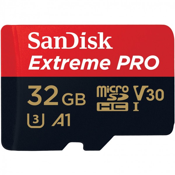 32GB SanDisk Extreme Pro MicroSDHC 100MB/s +Adapter