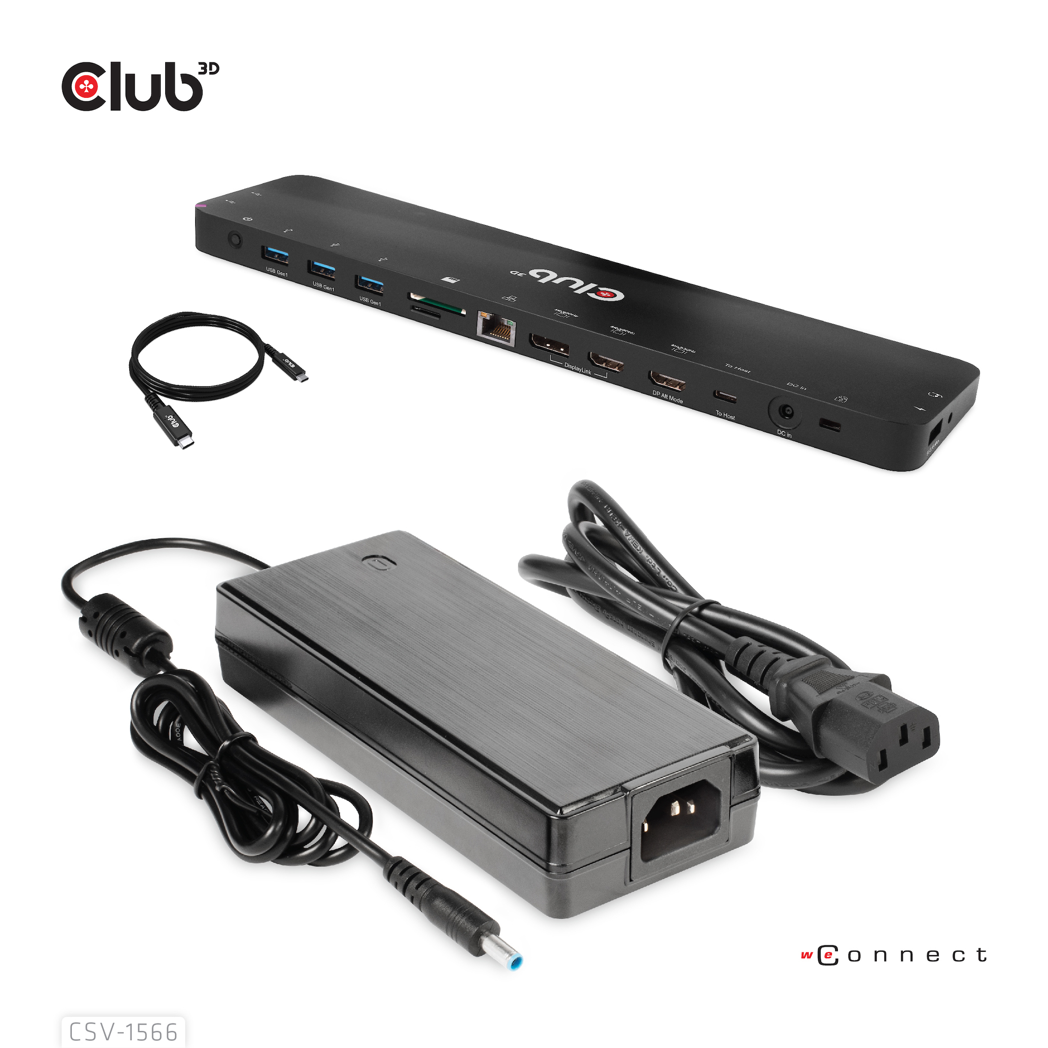 Club3D 4K ChargingDock USB-C ->6xUSB3/DP/2xHDMI/LAN 120W retail