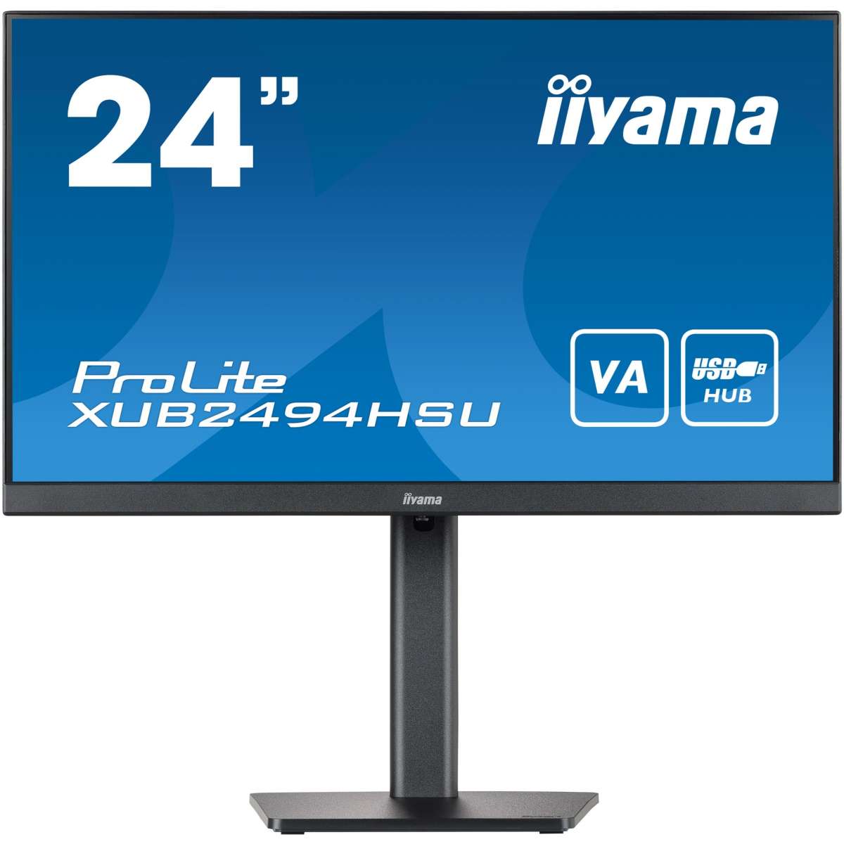 24''/60,5cm (1920x1080) iiyama ProLite XUB2494HSU-B2 16:9 4ms HDMI Displayport VESA Pivot Speaker FullHD Black