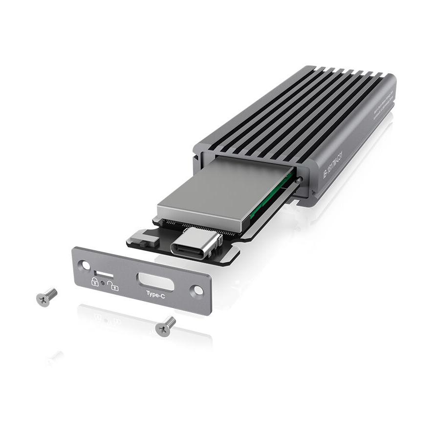 Geh. IcyBox USB 3.1 Typ-C M.2 NVMe SSD Gehäuse extern