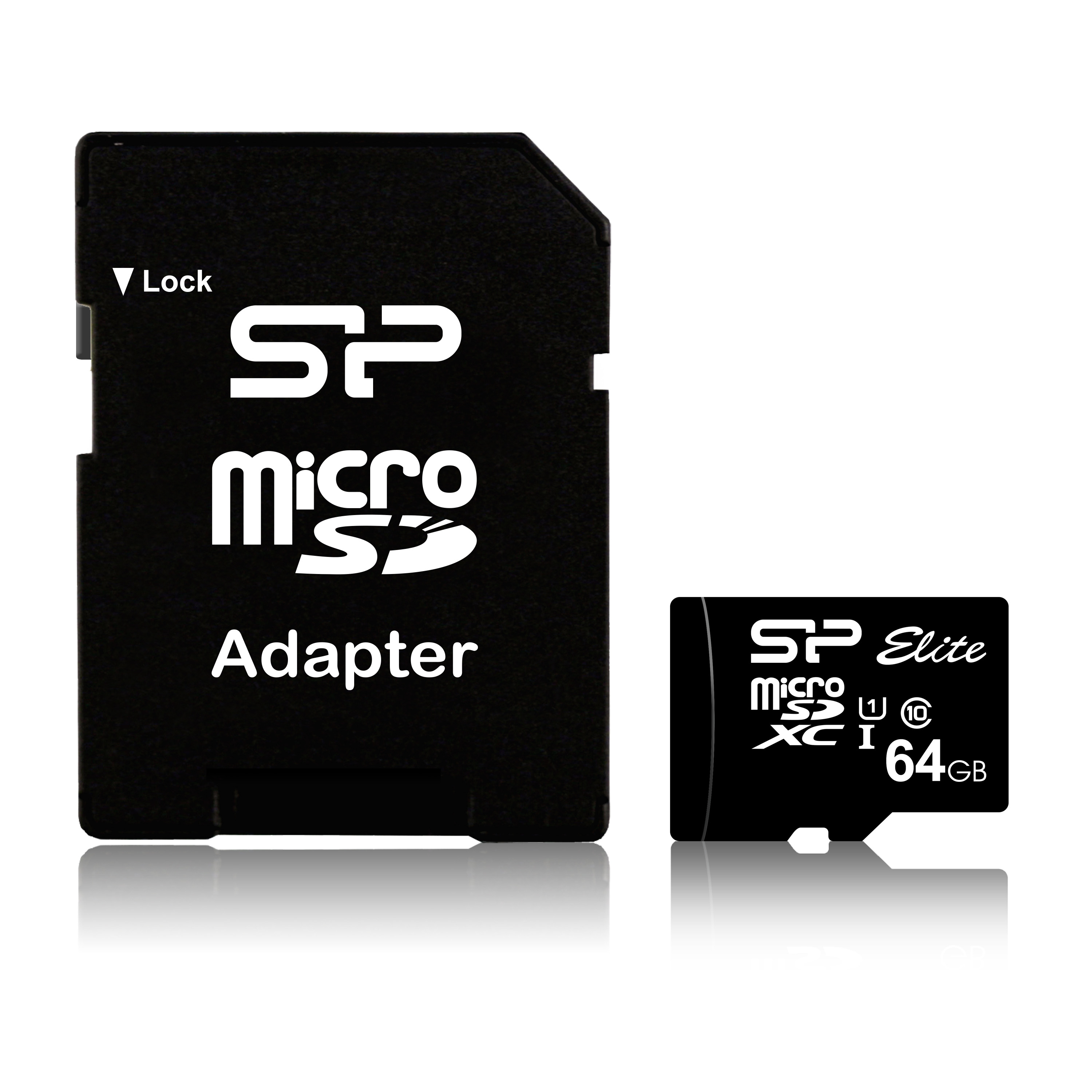 MicroSD Card 64GB Silicon Power UHS-1 Elite/CL.10 inkl. Adap