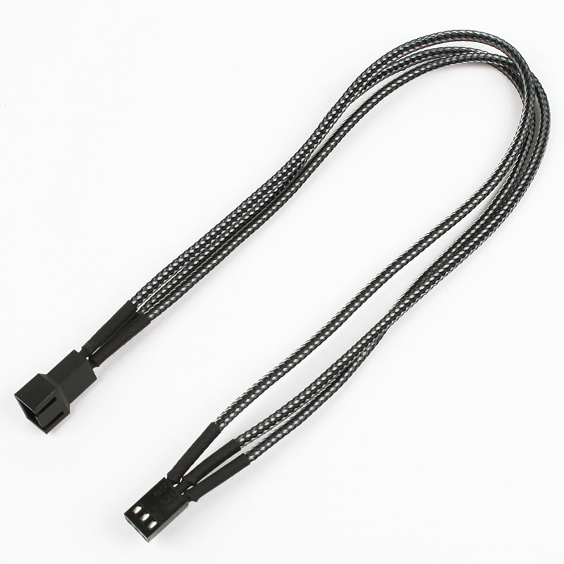 Kabel Nanoxia 3-Pin Verlängerung, 30 cm, Single, schwarz