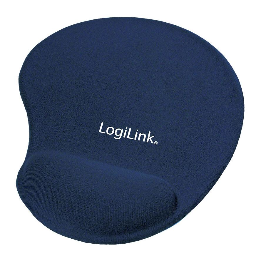 LogiLink Mauspad mit Gel-Handballenauflage Silikon blau