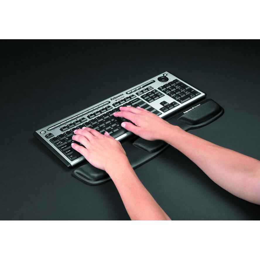 Fellowes Tastatur-Handgelenkauflage Health-V Stoff schwarz