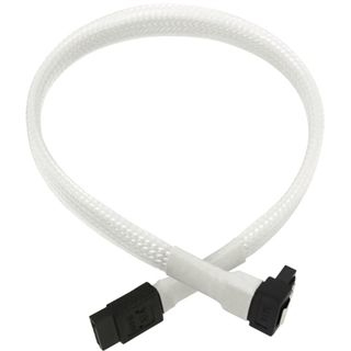 Kabel Nanoxia SATA 6Gb/s Kabel abgewinkelt 30 cm, weiß