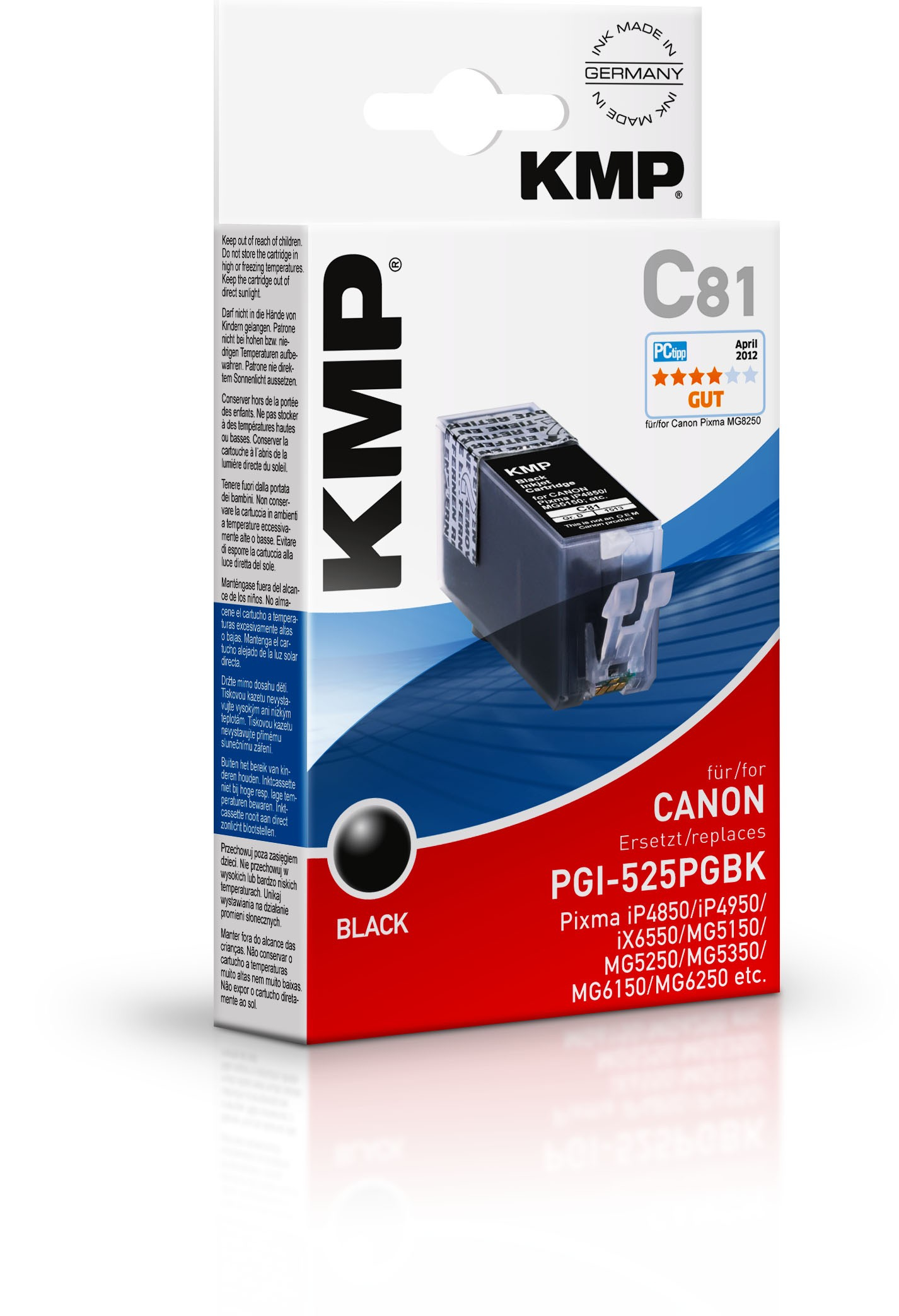 KMP Patrone Canon PGI525PGBK black pigm. 325 S. C81 kompatibel