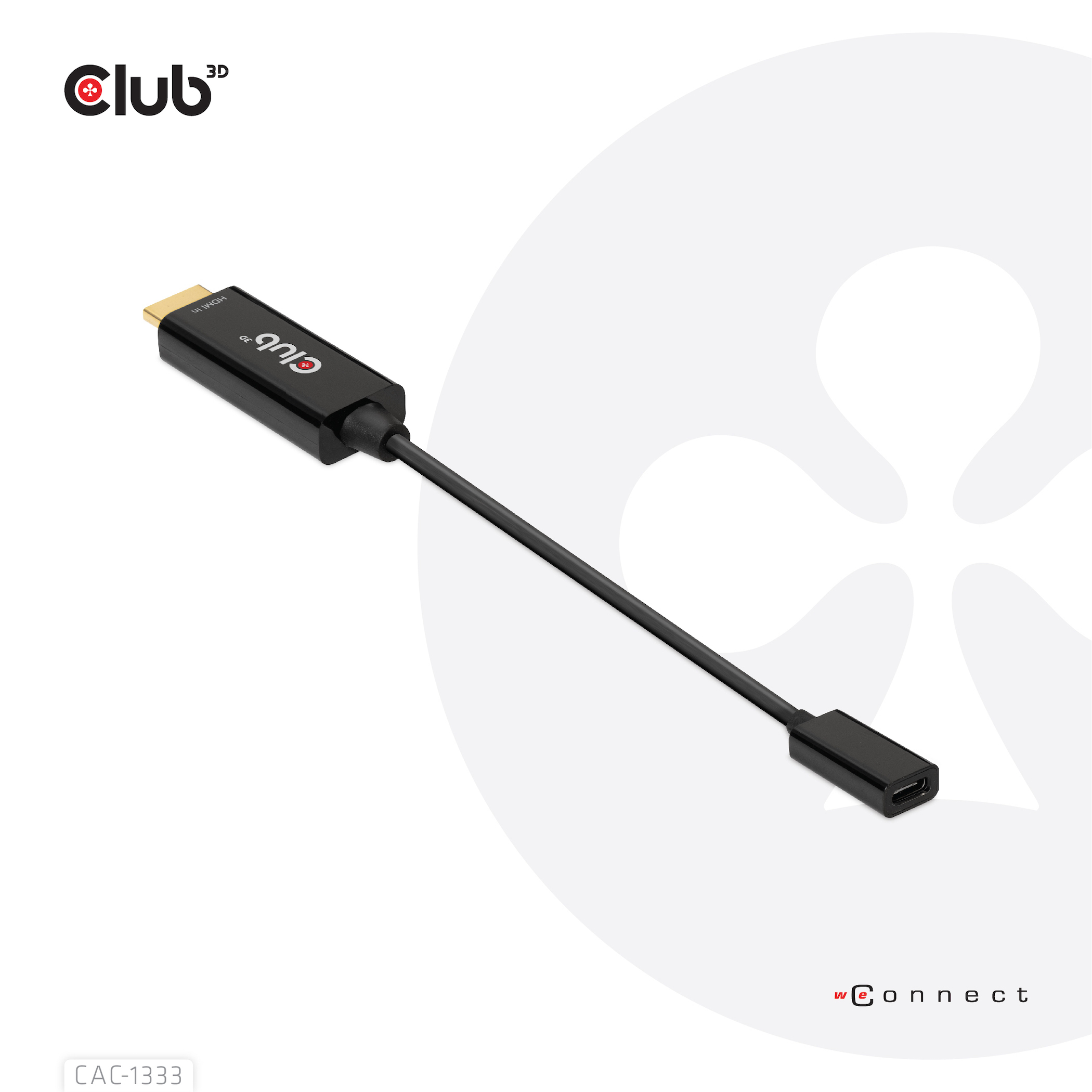 Club3D Adapter HDMI 2.0 > USB-C 4K@60Hz aktiv St/Bu retail