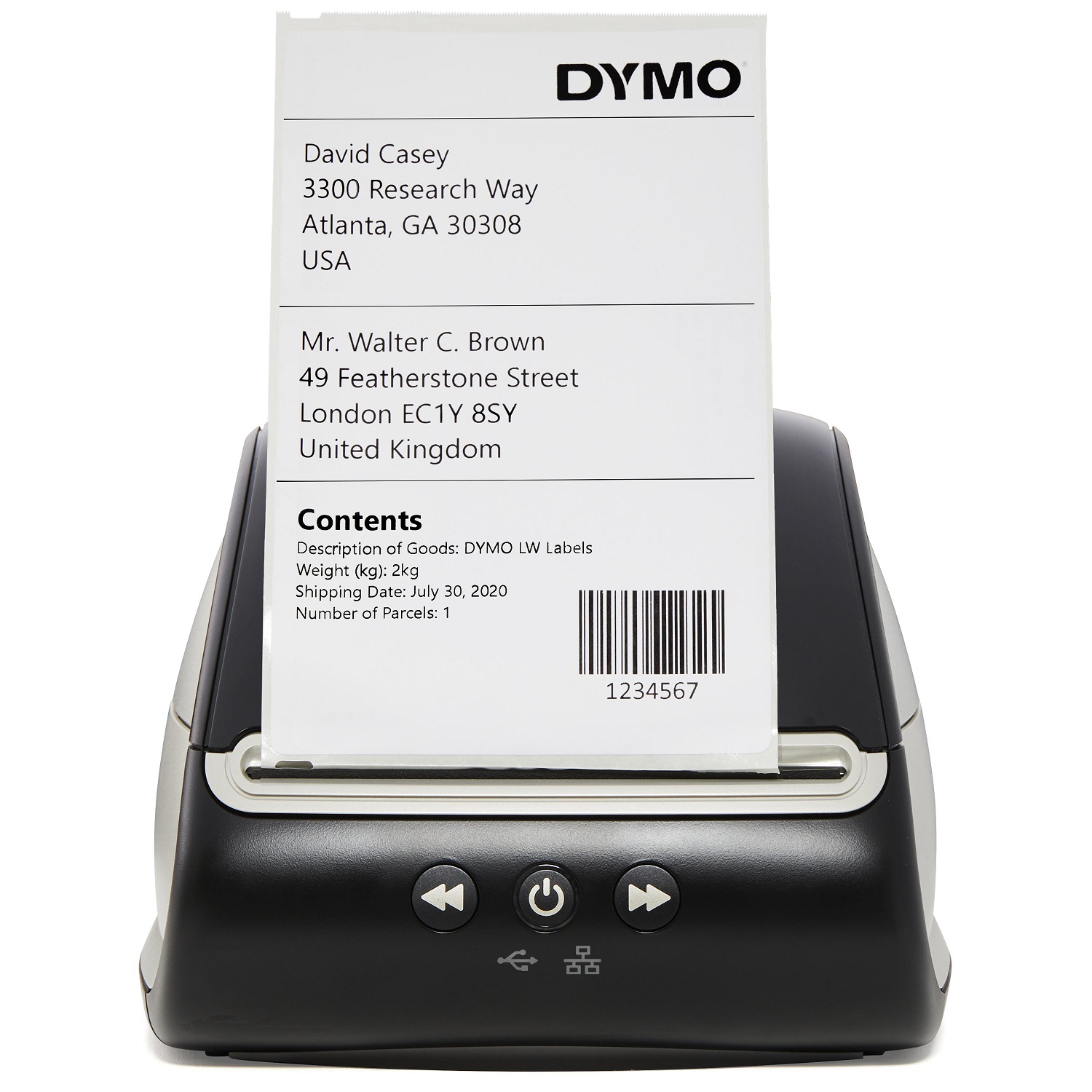 DYMO LabelWriter 5XL bis 106mm breite LW-Etiketten 53/Min