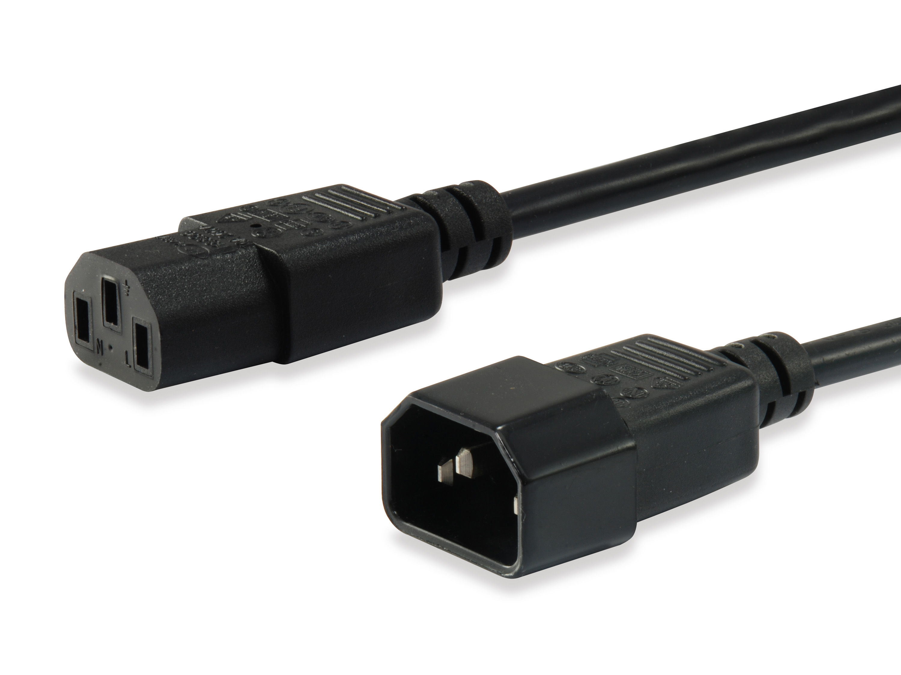 Equip Kaltgeräteverl.-Kabel IEC C14 -> IEC C13 St/Bu 3m sw
