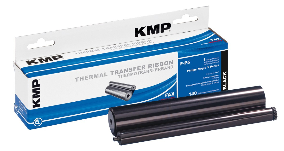 KMP Thermotransferr. Philips PFA351 black 140 S. F-P5 kompatibel