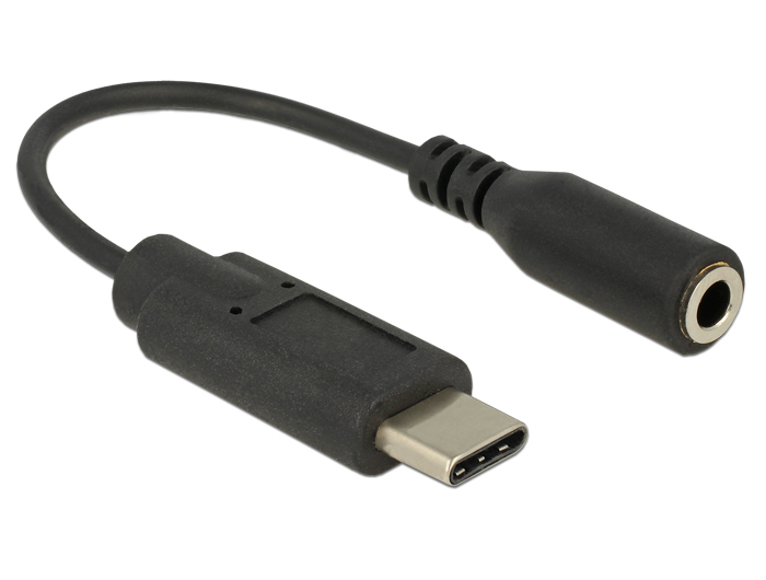 Audio Adapter Delock USB Type-C -> 3,5mm St/Bu 0.14m sw