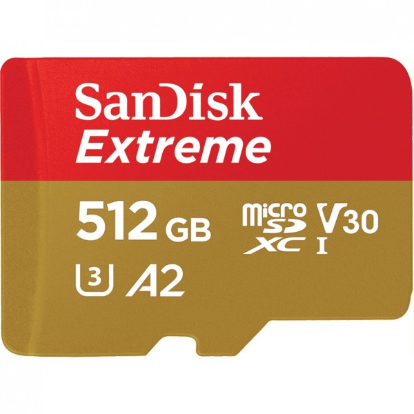 512GB SanDisk Extreme MicroSDHC 190MB/s +Adapter