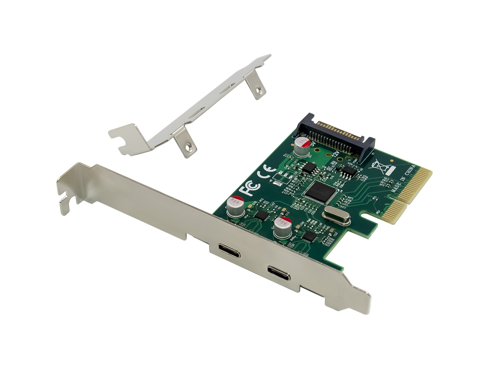 CONCEPTRONIC PCI Express Card 2 Port USB-C 3.2 Strom erford.