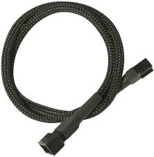 Kabel Nanoxia 3-Pin Verlängerung, 30 cm, schwarz