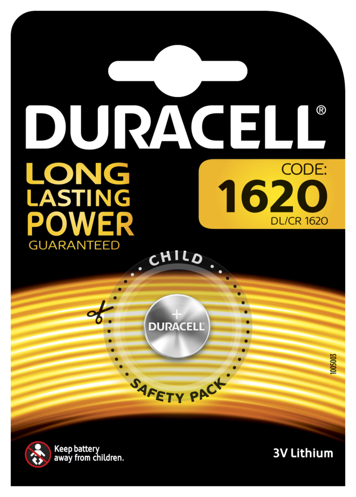 Duracell Batterie Knopfzelle CR1620 3.0V Lithium 1St.