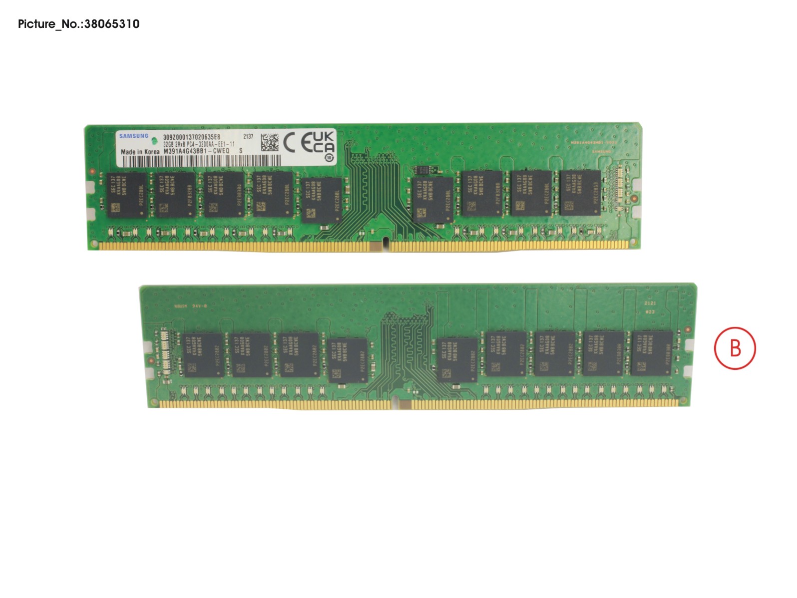 Fujitsu 32GB (1x32GB) 2Rx8 DDR4 U ECC TX1320M5