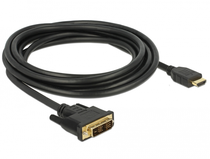 DELOCK Kabel DVI 18+1 St > HDMI-A St 3.0m schwarz