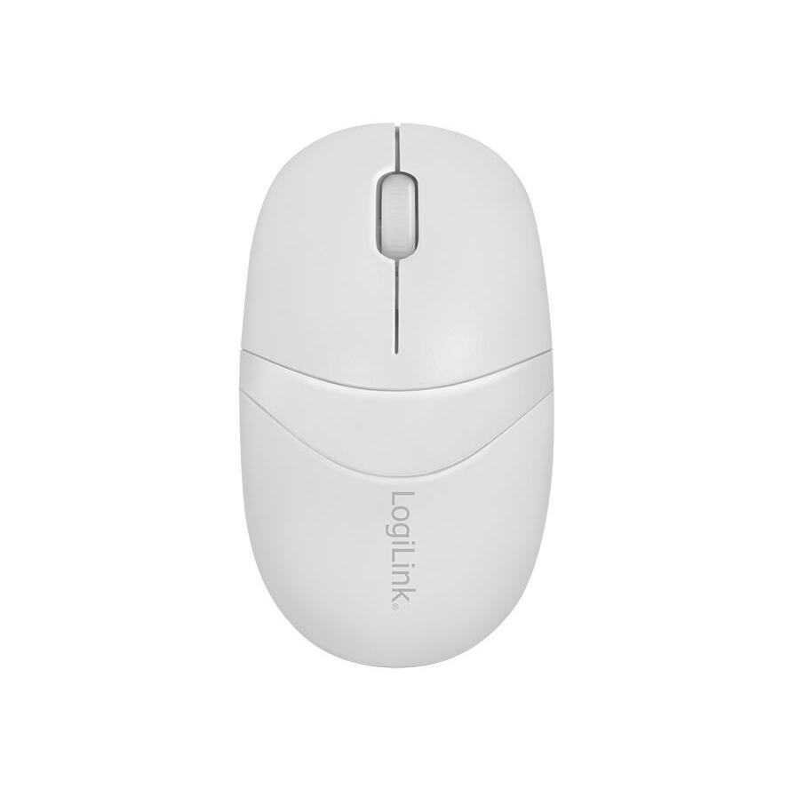 LogiLink Tastatur Wireless 2,4GHz mit Maus white