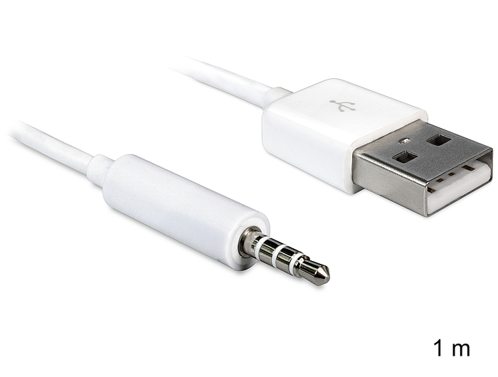 iPod Shuffle Kabel Delock 3,5mm Klinke -> USB A St/St 1.00m