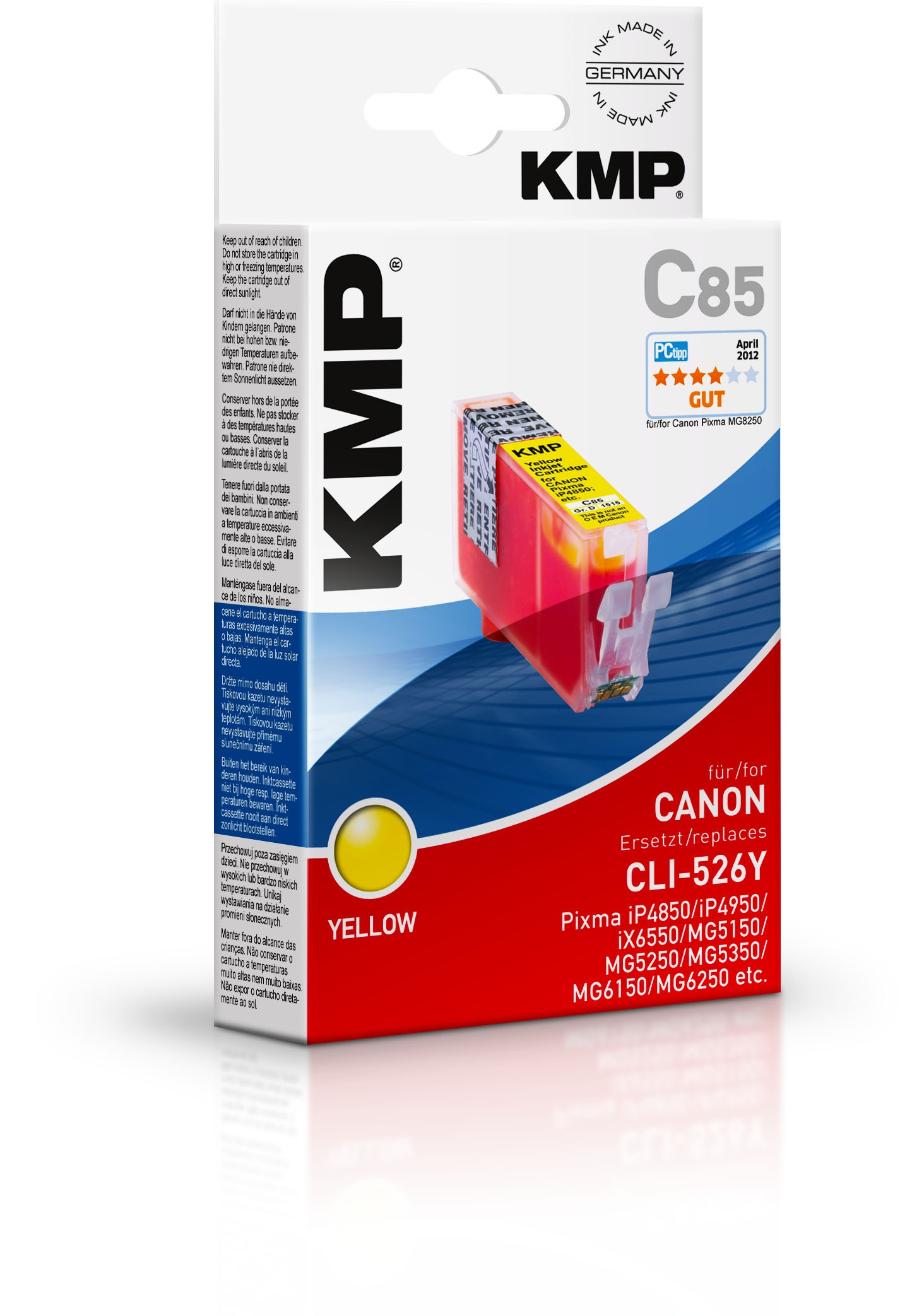 KMP Patrone Canon CLI526Y yellow 450 S. C85 kompatibel