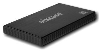 aixcase Gehäuse blackline USB2.0 2.5 6.4cm SATA HDD ALU