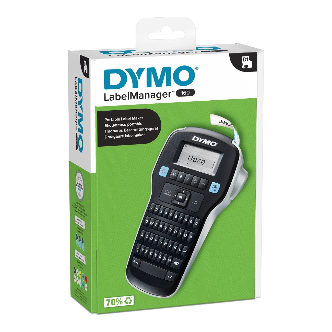 DYMO LabelManager 160 6/9/12 mm D1-Bänder Qwertz